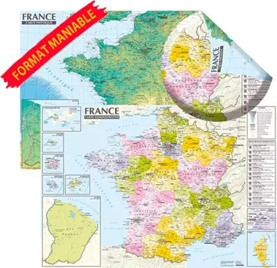 France : carte physique et administrative