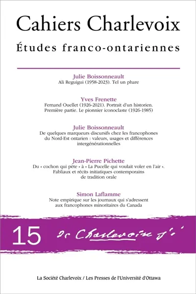 Etudes franco-ontariennes no. 15
