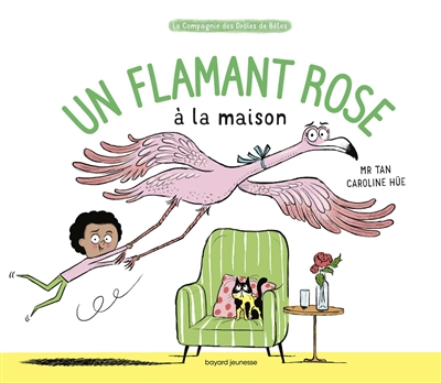 Un flamant rose à la maison