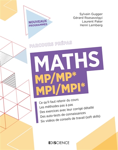 Maths MP, MP*, MPI, MPI* : nouveaux programmes