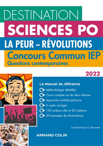 La peur, révolutions : concours commun IEP, questions contemporaines 2022