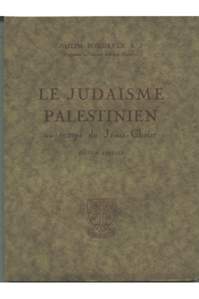 Le judaïsme palestinien
