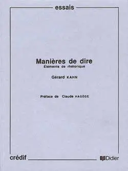 Manières de dire : éléments de rhétorique