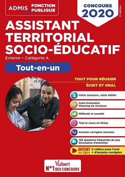Assistant territorial socio-éducatif : externe, catégorie A, tout-en-un : concours 2020