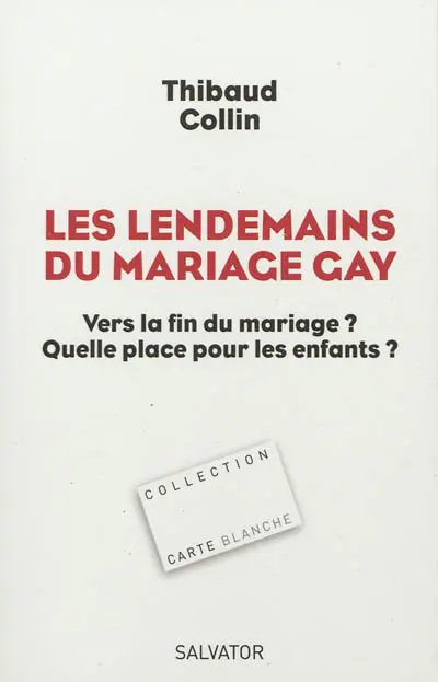 Les lendemains du mariage gay : vers la fin du mariage ? Quelle place pour les enfants ?
