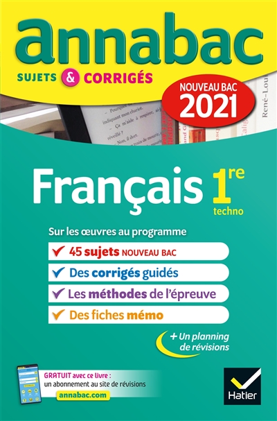 Français 1re techno : nouveau bac 2021