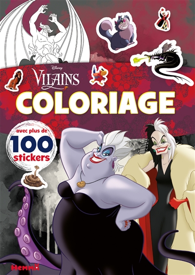 Disney vilains : coloriage avec plus de 100 stickers