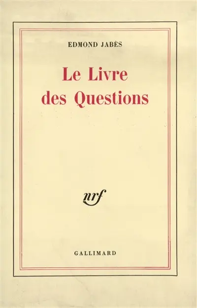 Le Livre des questions. Vol. 1