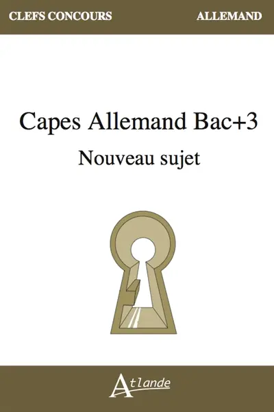 Capes allemand bac + 3 : nouveau sujet