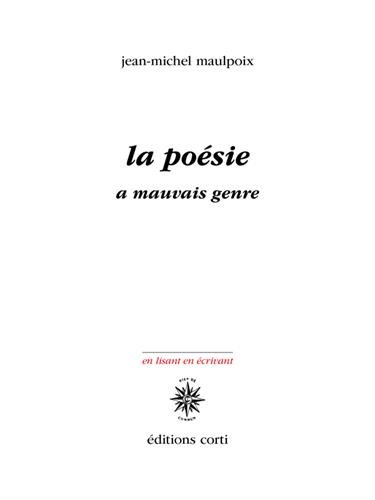 La poésie a mauvais genre