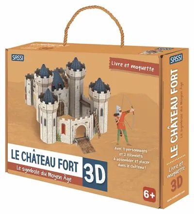 Le château fort 3D : le symbole du Moyen Age : livre et maquette