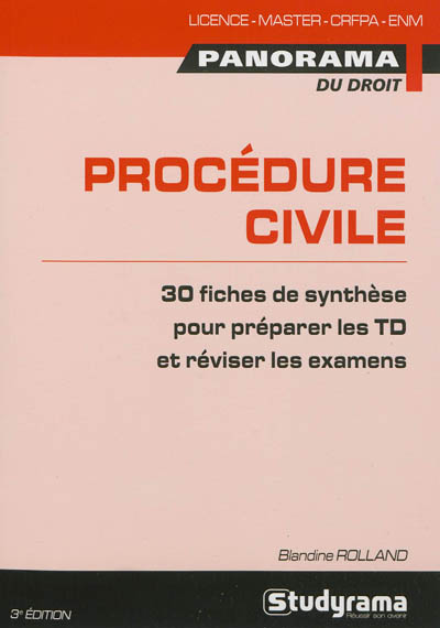 Procédure civile : 30 fiches de synthèse pour préparer les TD et réviser les examens