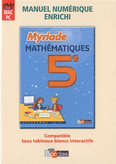 Mathématiques 5e : manuel vidéo-projetable enrichi : usage collectif en classe