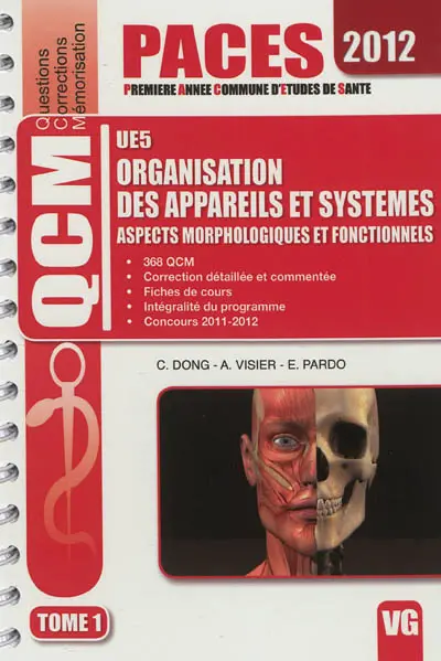 UE5 organisation des appareils et systèmes : aspects morphologiques et fonctionnels. Vol. 1