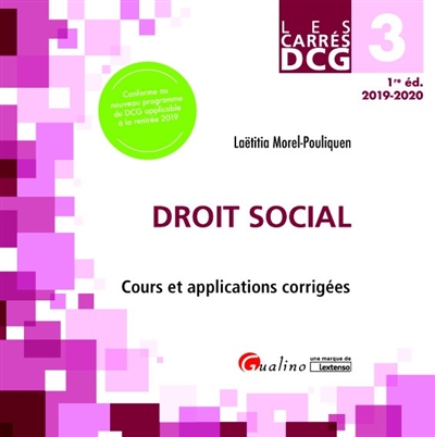 Droit social : cours et applications corrigées : 2019-2020