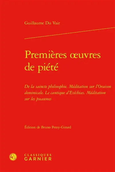 Premières oeuvres de piété