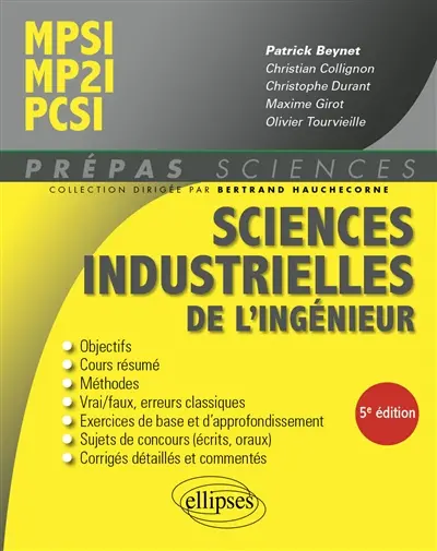 Sciences industrielles de l'ingénieur MPSI, MP2I, PCSI