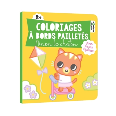 Coloriages à bords pailletés : Ninon le chaton