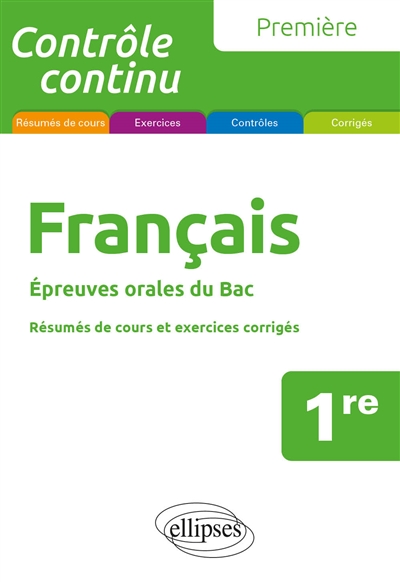 Français 1re : épreuves orales du bac : résumés de cours et exercices corrigés