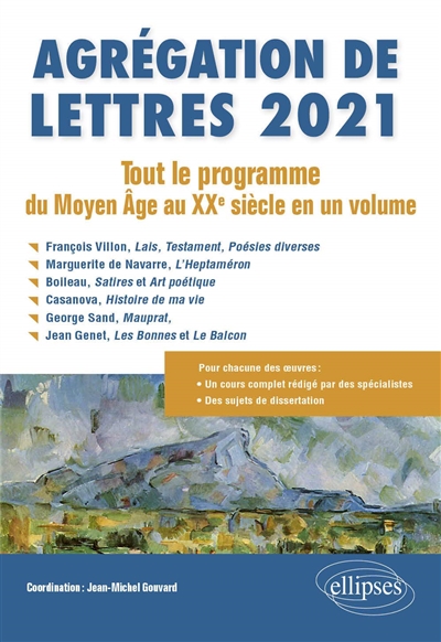 Agrégation de lettres 2021 : tout le programme du Moyen Age au XXe siècle en un volume