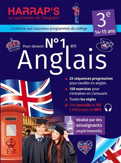 Pour devenir n° 1 en anglais 3e, 14-15 ans : conforme aux nouveaux programmes du collège