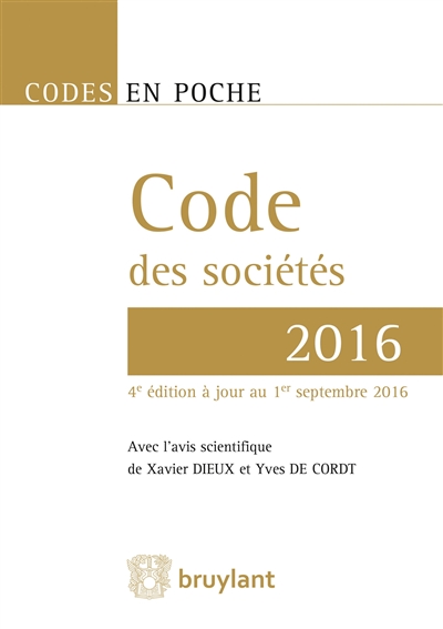 Code des sociétés 2016