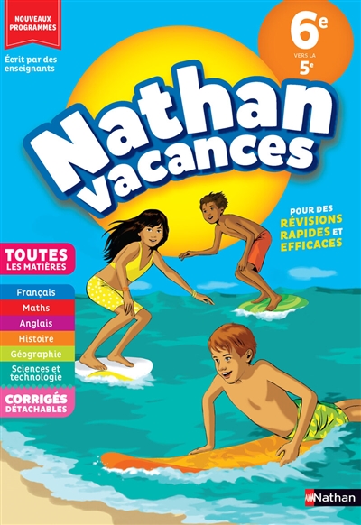 Nathan vacances, 6e vers la...