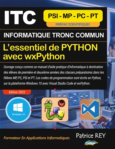 ITC : MPSI - Essentiel De Python Avec wxPython : avec Visual Studio Code