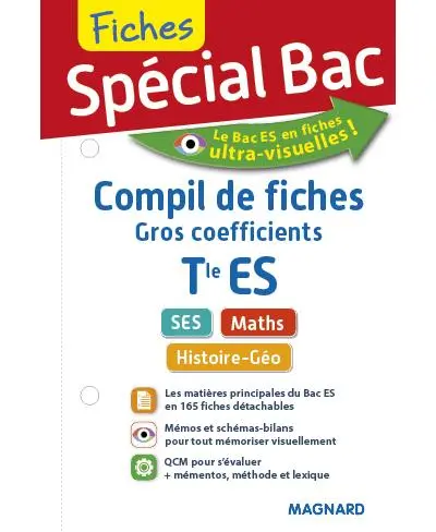 Compil de fiches gros coefficients, terminale ES : SES, maths, histoire géo