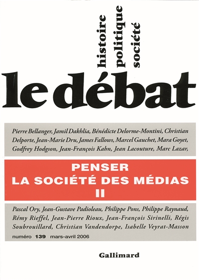 Débat (Le), n° 139. Penser...