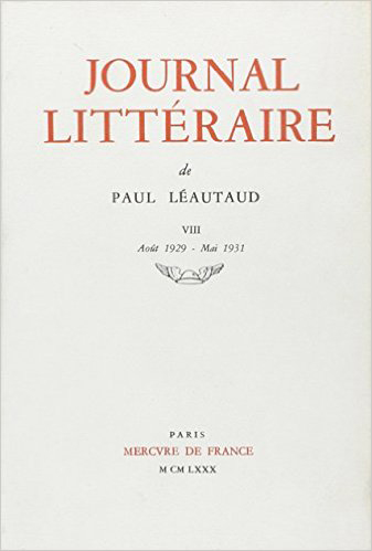 Journal littéraire. Vol. 8. 1929-1931