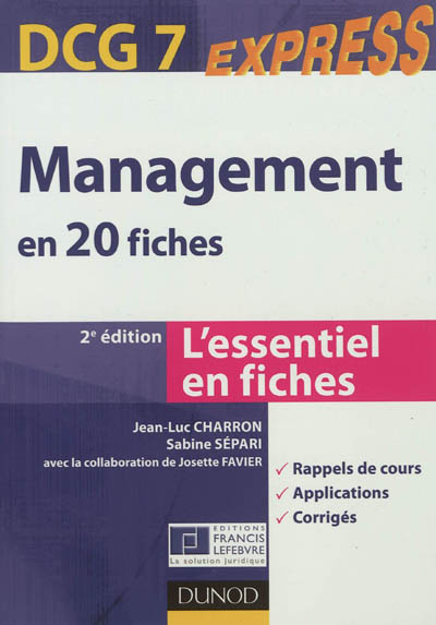 Management, DCG 7 : en 20 fiches