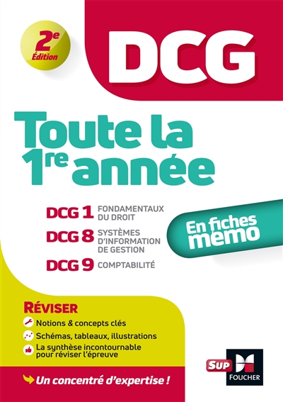 DCG, toute la 1ère année : DCG 1, DCG 8, DCG 9 : en fiches mémo
