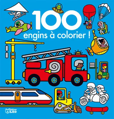 100 engins à colorier !