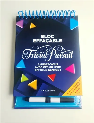Trivial Pursuit : bloc effaçable : amusez-vous avec ces 60 jeux en tous genres !