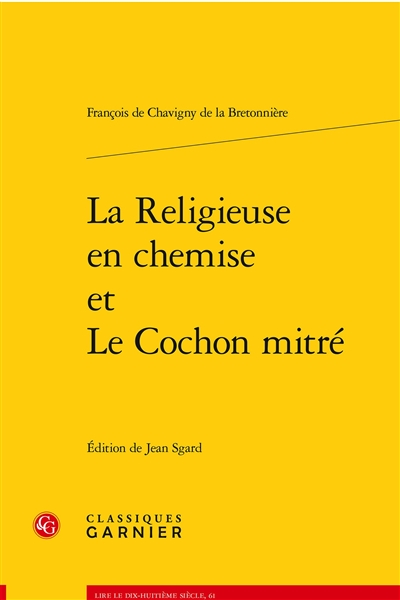 La religieuse en chemise. Le cochon mitré