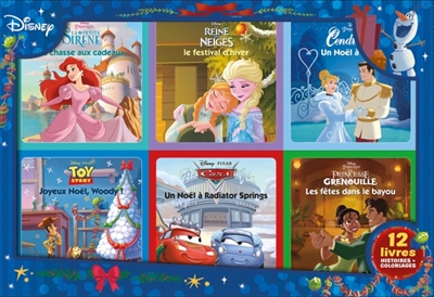 Disney : 12 livres : histoires + coloriages