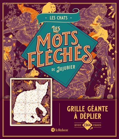 Les chats : Les mots fléchés de Jujubier : Grille géante