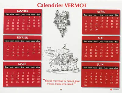 Calendrier Vermot 2014