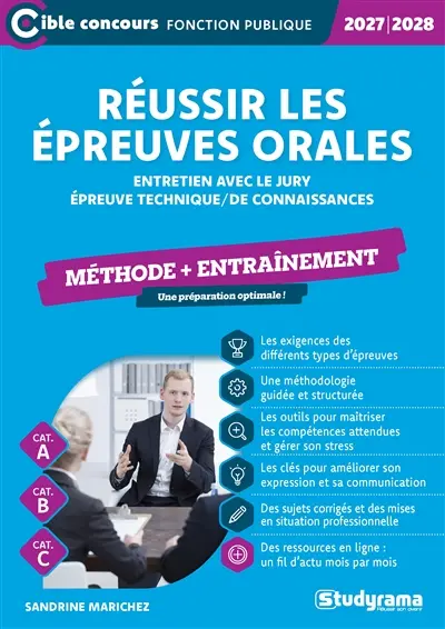 Réussir les épreuves orales : entretien avec le jury, épreuve technique, de connaissances : méthode + entraînement, cat. A, cat. B, cat. C, 2027-2028