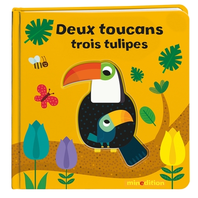 deux toucans, trois tulipes