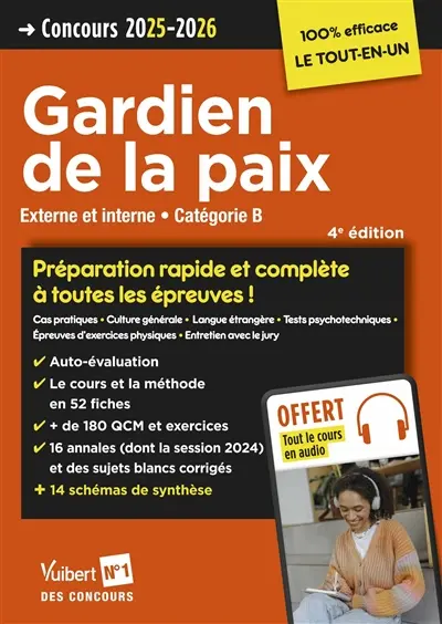 Gardien de la paix : externe et interne, catégorie B : concours 2025-2026