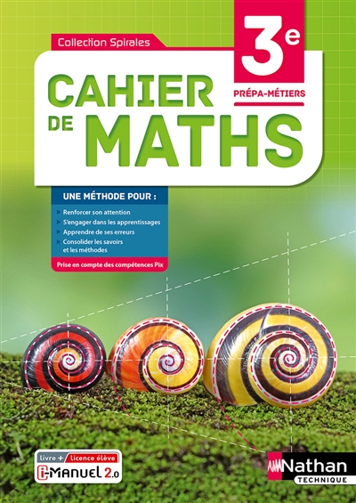 Cahier de maths 3e prépa-métiers