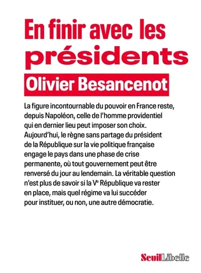 En finir avec les présidents