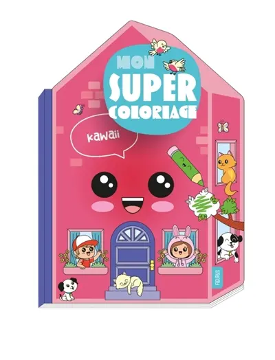 Coloriage maison kawaii