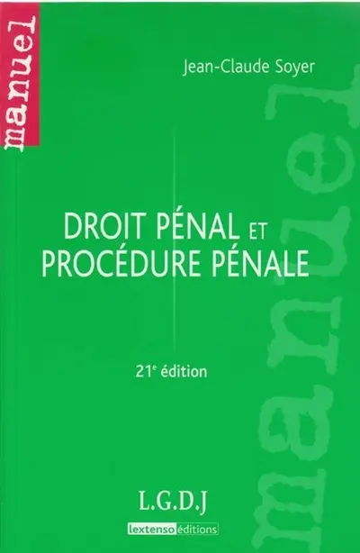 Droit pénal et procédure pénale