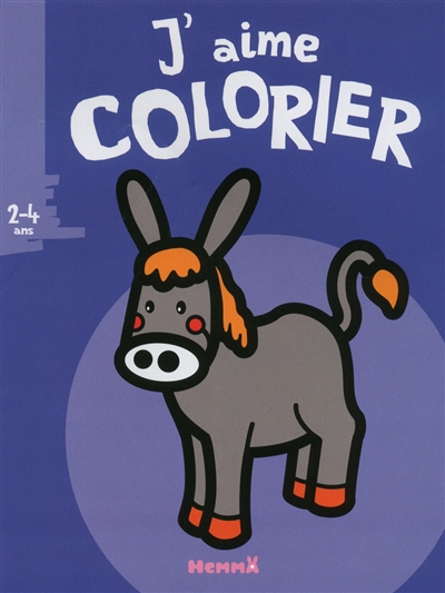 J'aime colorier, 2-4 ans : âne