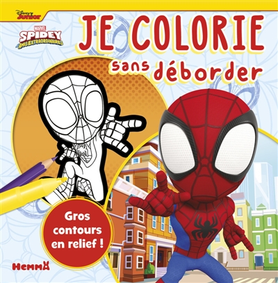 marvel spidey et ses amis extraordinaires : je colorie sans déborder (spidey)