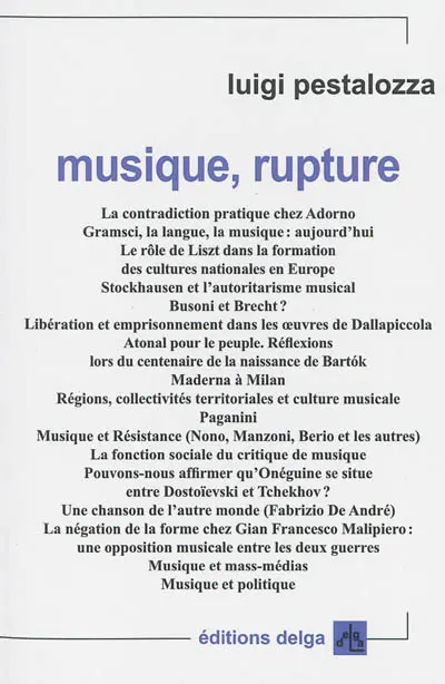 Musique, rupture