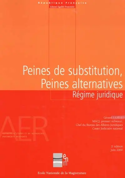 Peines de substitution, peines alternatives : régime juridique